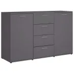 Dulap, gri, 120 x 35,5 x 75 cm, lemn prelucrat