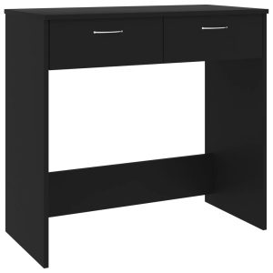 Birou, negru, 80x40x75 cm, lemn prelucrat