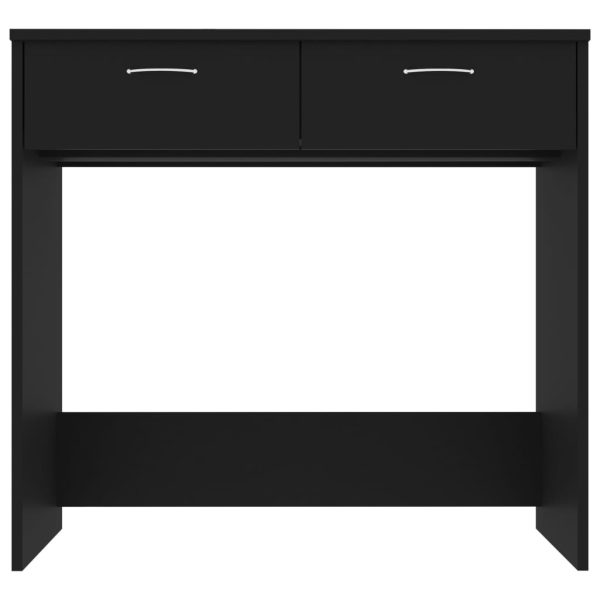 Birou, negru, 80x40x75 cm, lemn prelucrat
