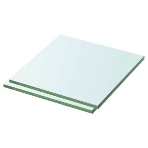 Rafturi, 2 buc., 30 x 25 cm, panouri sticlă transparentă