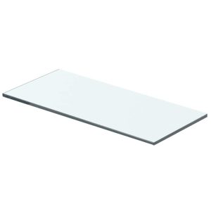 Rafturi, 2 buc., 40 x 12 cm, panouri sticlă transparentă