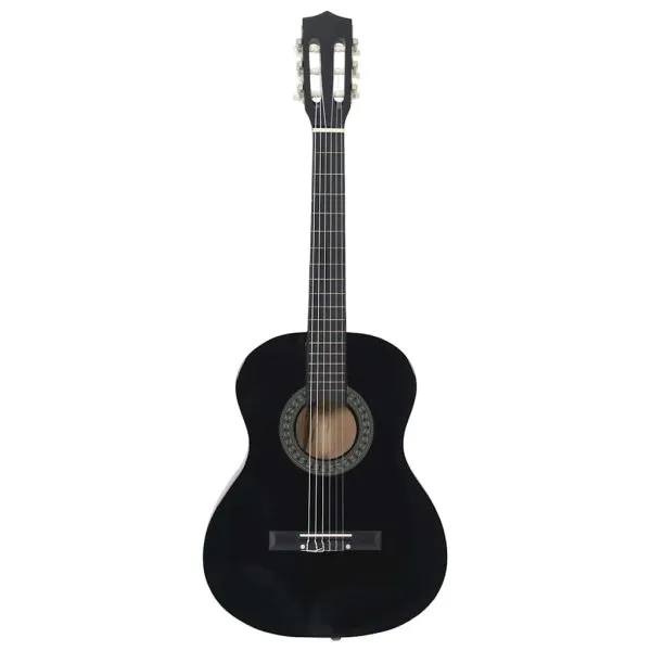 Set de chitară clasică pentru copii, 8 piese, negru, 3/4 36″