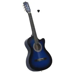 Chitară clasică occidentală, 6 corzi, albastru ombre 38″