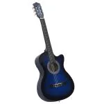 Chitară clasică occidentală, 6 corzi, albastru ombre 38″