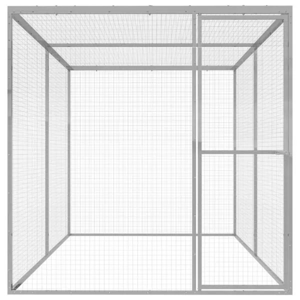 Cușcă pentru pisici, 3×1,5×1,5 m, oțel galvanizat