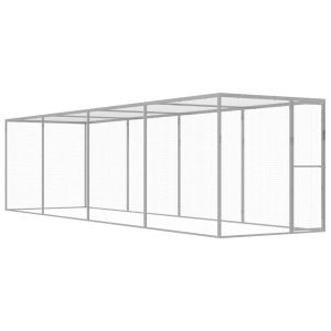 Cușcă pentru pisici, 6×1,5×1,5 m, oțel galvanizat