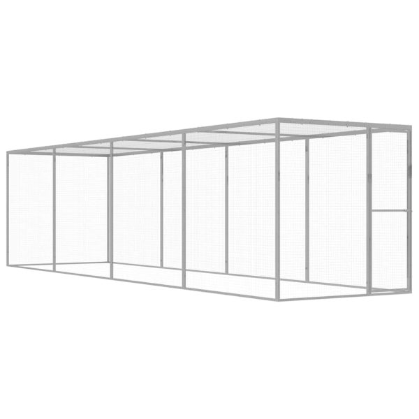 Cușcă pentru pisici, 6×1,5×1,5 m, oțel galvanizat