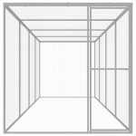Cușcă pentru pisici, 6×1,5×1,5 m, oțel galvanizat