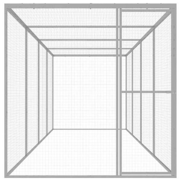 Cușcă pentru pisici, 6×1,5×1,5 m, oțel galvanizat