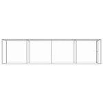 Cușcă pentru pisici, 6×1,5×1,5 m, oțel galvanizat