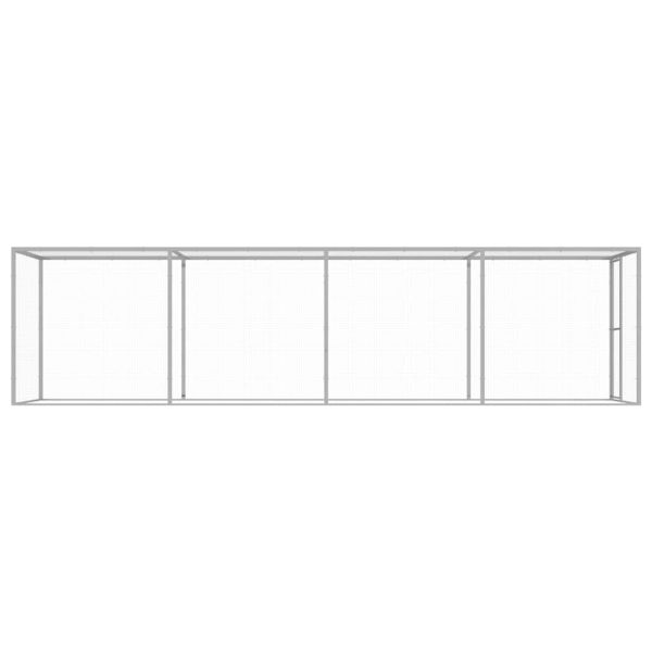 Cușcă pentru pisici, 6×1,5×1,5 m, oțel galvanizat