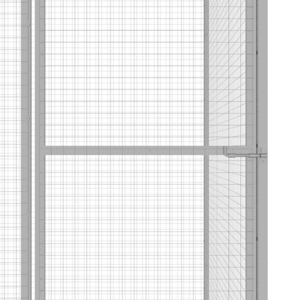Cușcă pentru pisici, 6×1,5×1,5 m, oțel galvanizat