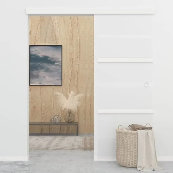 Ușă glisantă cu opritoare soft, 76×205 cm, sticlă ESG/aluminiu