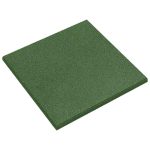 Plăci de protecție la cădere 18 buc, verde, 50x50x3 cm, cauciuc