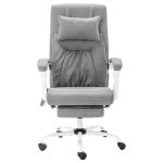 Scaun de birou cu masaj, gri, material textil