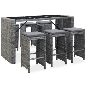 Set mobilier bar de grădină cu perne