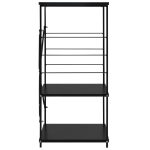 Dulap cuptor microunde, negru, 60×39,6×79,5 cm, lemn prelucrat