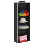 Organizatoare suspendate dulap, 2 buc., cu 6 rafturi, textil
