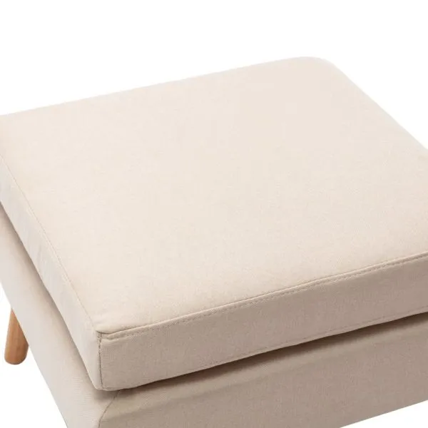 Taburet, crem, material textil