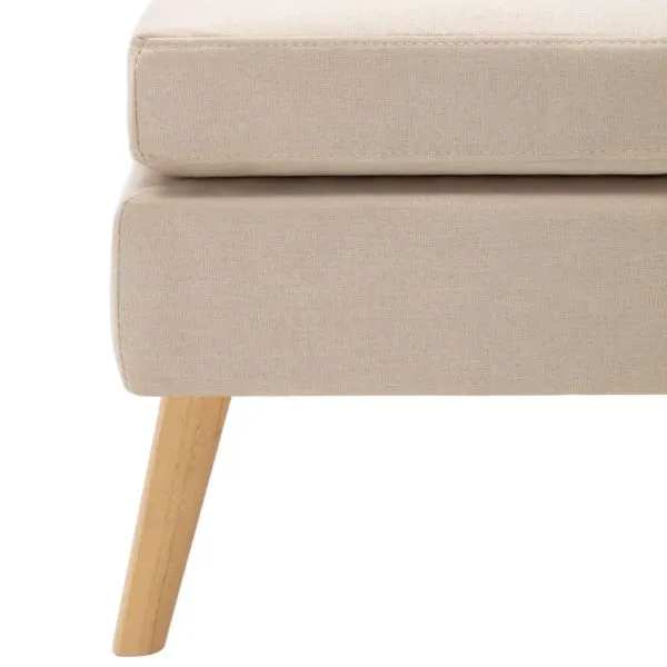 Taburet, crem, material textil