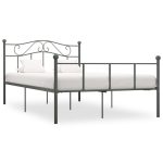 Cadru de pat, gri, 120 x 200 cm, metal