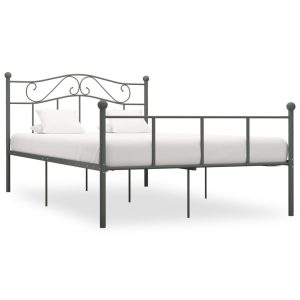 Cadru de pat, gri, 120 x 200 cm, metal