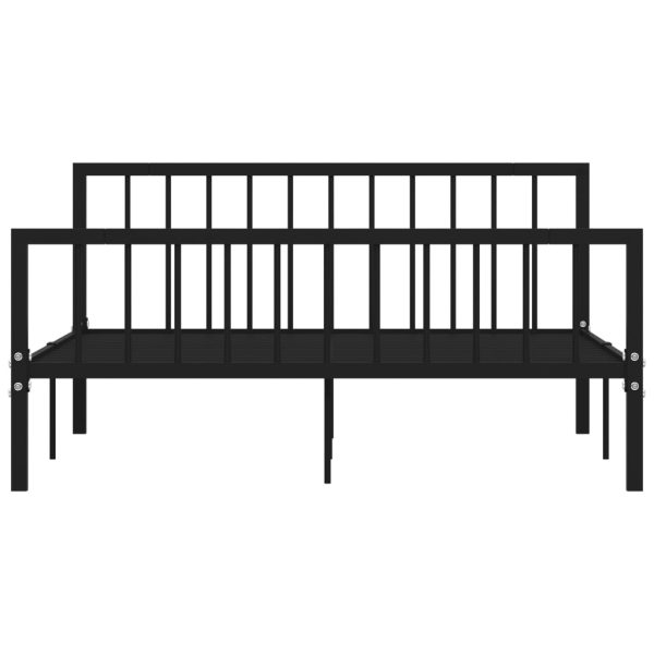Cadru de pat, negru, 160 x 200 cm, metal
