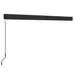 Copertină manuală tip casetă, albastru și alb, 500 x 300 cm