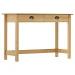 Masă consolă Hill cu 2 sertare, 110x45x74 cm, lemn masiv pin