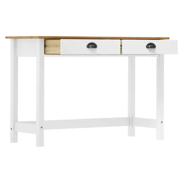 Masă consolă Hill cu 2 sertare, 110x45x74 cm, lemn masiv pin