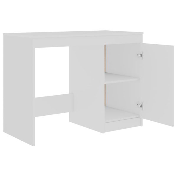 Birou, alb, 100x50x76 cm, lemn prelucrat