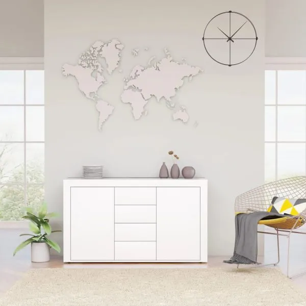 Dulap, alb, 120x36x69 cm, lemn prelucrat