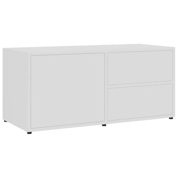 Dulap TV, alb, 80 x 34 x 36 cm, lemn prelucrat