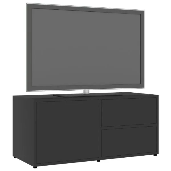 Dulap TV, gri, 80 x 34 x 36 cm, lemn prelucrat