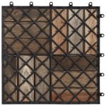 Plăci pardoseală, 30 buc., gri, 30×30 cm, lemn masiv de acacia