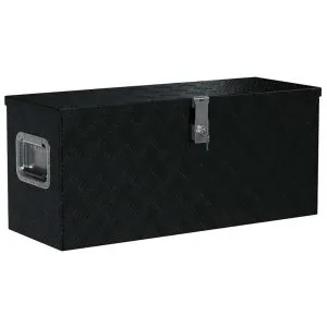 Ladă de aluminiu, negru, 80 x 30 x 35 cm
