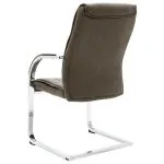 Scaun de birou consolă, gri taupe, material textil