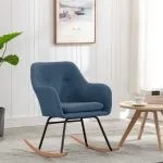 Scaun balansoar, albastru, material textil