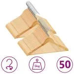 Set de umerașe anti-alunecare, 50 buc. lemn esență tare