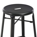 Scaune de bar, 4 buc., negru, plastic