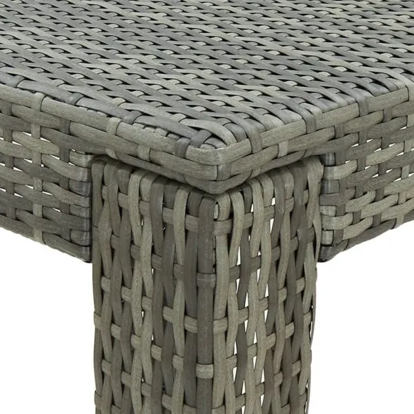 Masă de bar de grădină, gri, 60,5 x 60,5 x 110,5 cm, poliratan