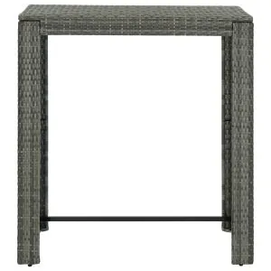 Masă de bar de grădină, gri, 100 x 60,5 x 110,5 cm, poliratan