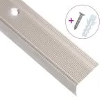 Profile trepte în formă de L, 5 buc. șampanie 100 cm aluminiu