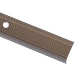 Profile trepte în formă de L, 10 buc., maro, 67 cm, aluminiu