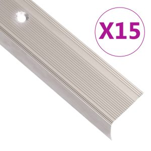 Profile trepte în formă de L, 30 buc. șampanie 67 cm aluminiu