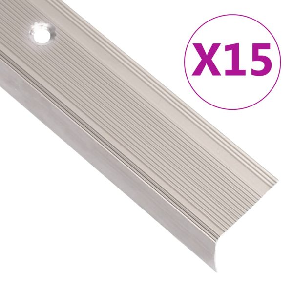 Profile trepte în formă de L, 30 buc. șampanie 67 cm aluminiu