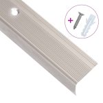 Profile trepte în formă de L, 30 buc. șampanie 67 cm aluminiu