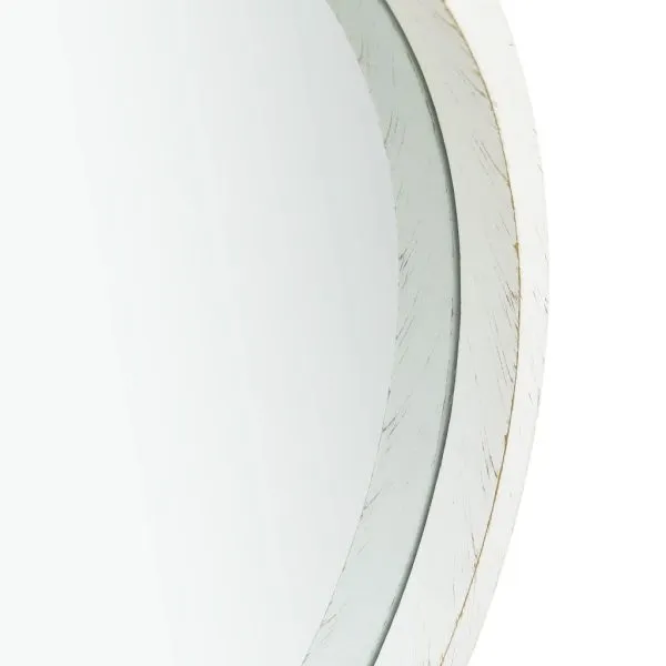 Oglindă de perete cu o curea, 40 cm, alb