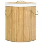 Coș de rufe din bambus de colț, 60 L