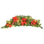 Arcadă de Crăciun cu lumini LED, verde, 90 cm, PVC